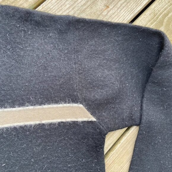 Vintage Blend of America Wool Crewneck Black Sweater size Large - Picture 6 of 10